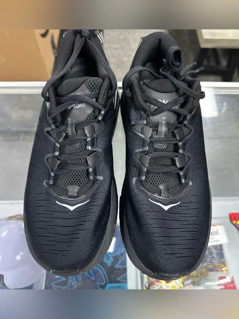 Women 12B/10.5M Hoka One One Gaviota 3 Shoes Black Running Stability Gym Walk